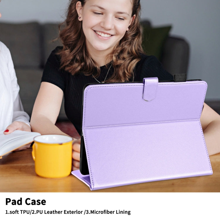 For Honor Pad 9 Rhombus Lattice Leather Tablet Case(Purple) - Honor by PMC TechLife | Online Shopping South Africa | PMC TechLife | Buy Now Pay Later Mobicred
