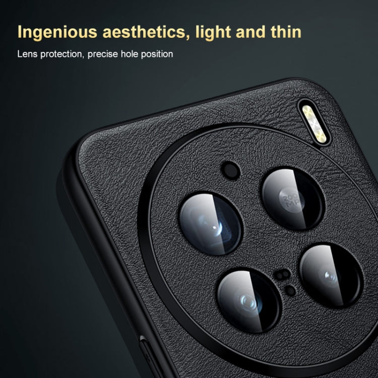 For vivo X100 Ultra SULADA Shockproof TPU + Handmade Leather Phone Case(Black) - free shipping - PMC Jewellery - Order now!