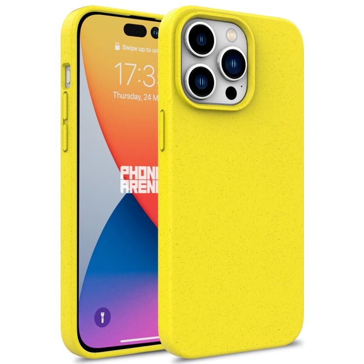 For iPhone 16 Pro Wheat Straw TPU Phone Case(Yellow) - iPhone 16 Pro Cases by PMC Jewellery | Online Shopping South Africa | PMC Jewellery | Buy Now Pay Later Mobicred