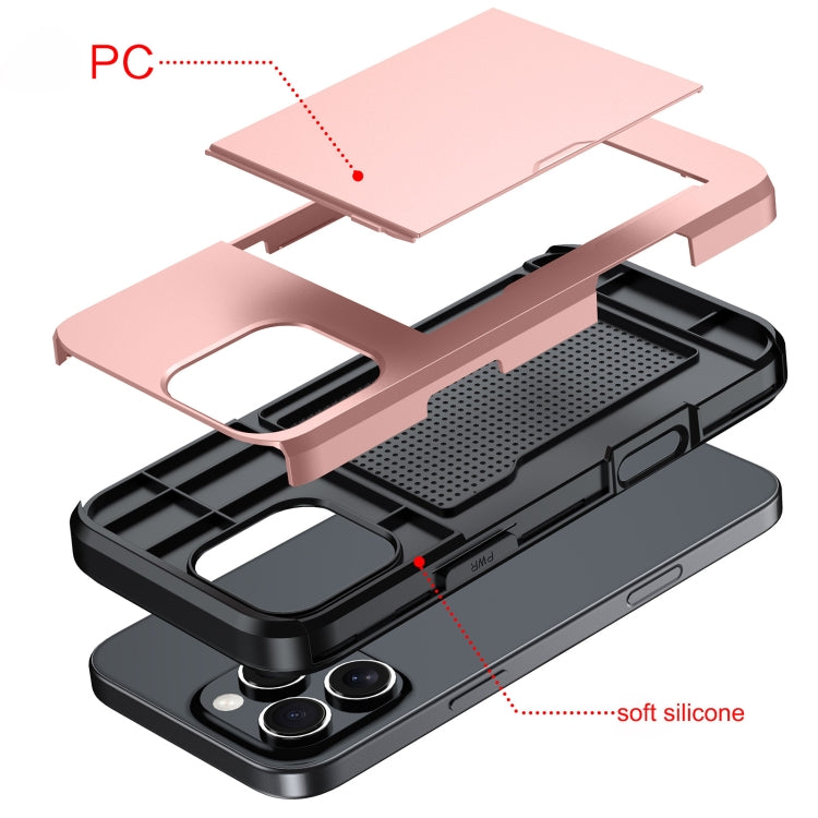 For iPhone 16 Pro Shockproof Armor Phone Case with Card Slot(Red) - free shipping - PMC TechLife - Order now!