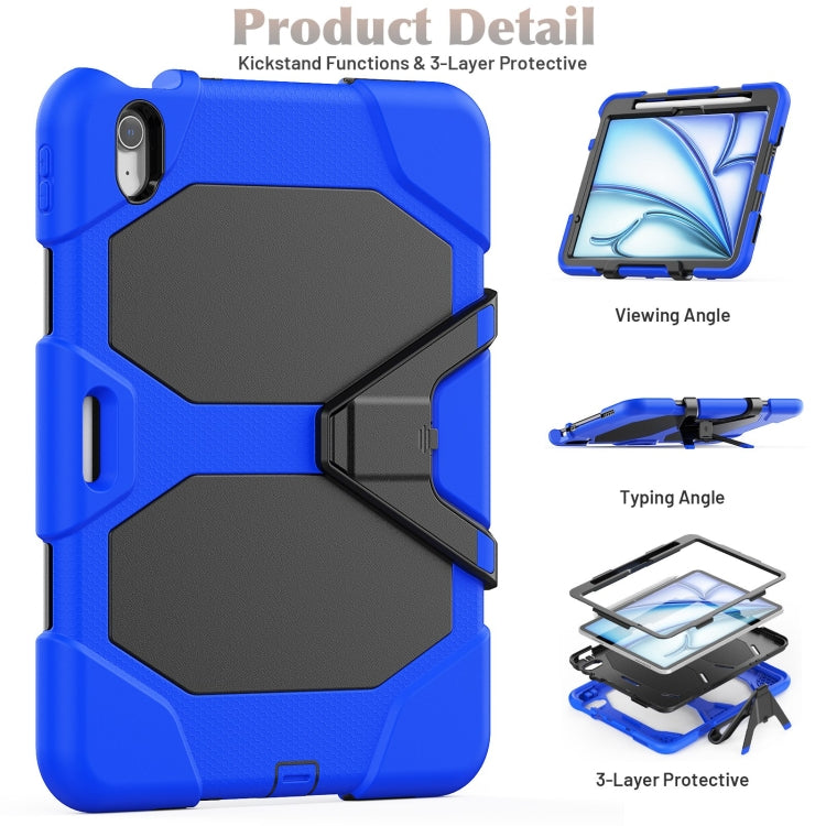 For iPad Air 11 2025 / 2024 Colorful Silicone Heavy Duty Hybrid PC Tablet Case(Dark Blue) - iPad Air 11 2025 / 2024 Cases by PMC Jewellery | Online Shopping South Africa | PMC Jewellery | Buy Now Pay Later Mobicred