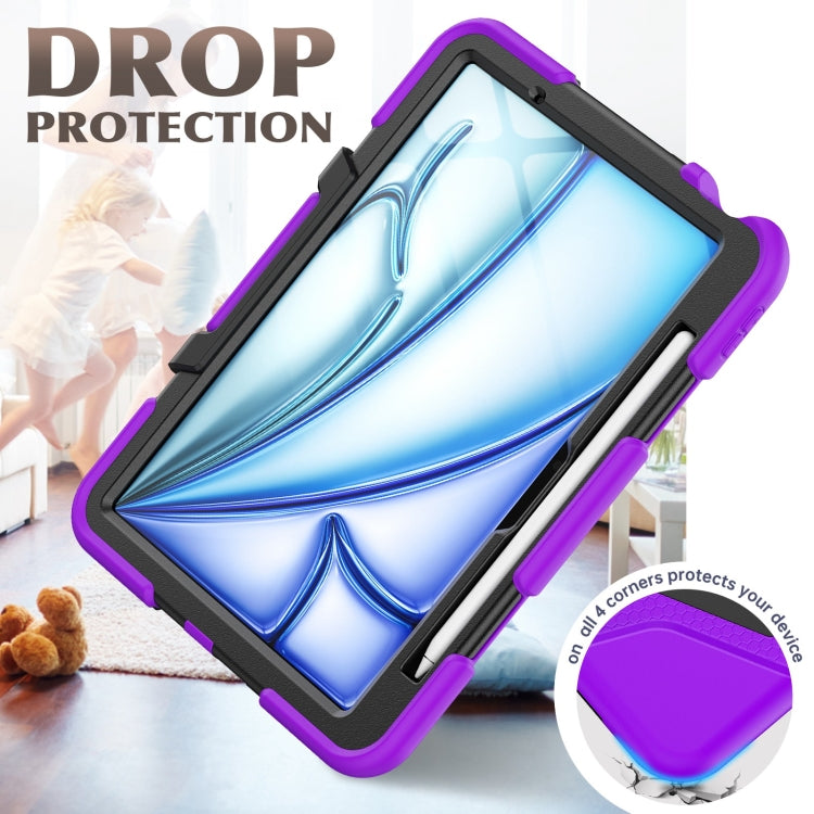 For iPad Air 11 2024 Colorful Silicone Heavy Duty Hybrid PC Tablet Case(Purple) - iPad Air 11 2024 Cases by PMC Jewellery | Online Shopping South Africa | PMC Jewellery | Buy Now Pay Later Mobicred