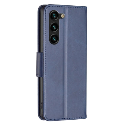 For Samsung Galaxy S25+ 5G Lambskin Texture Pure Color Flip Leather Phone Case(Blue) - Galaxy S25+ 5G Cases by PMC Jewellery | Online Shopping South Africa | PMC Jewellery | Buy Now Pay Later Mobicred