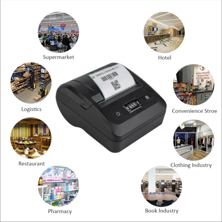 BT-802 80mm USB-C/Type-C + Bluetooth Portable Thermal Printer(EU Plug) - Printer by PMC TechLife | Online Shopping South Africa | PMC TechLife | Buy Now Pay Later Mobicred