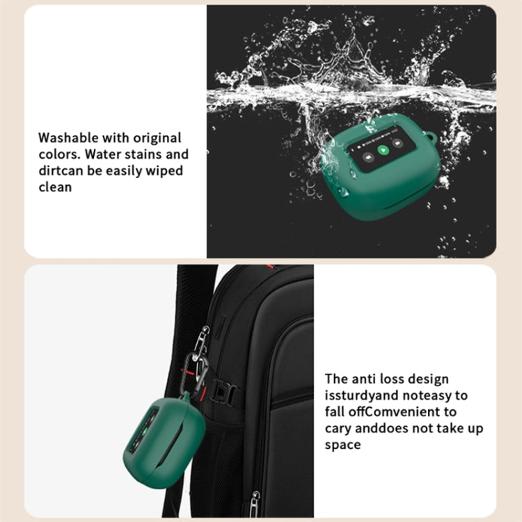 For JBL Live Beam 3 Wireless Bluetooth Earphones Silicone Protective Case(Dark Green) - JBL Earphone Case by PMC Jewellery | Online Shopping South Africa | PMC Jewellery | Buy Now Pay Later Mobicred