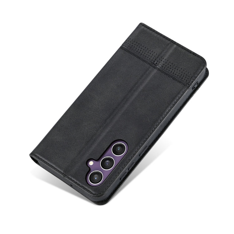 For Samsung Galaxy S24 FE 5G AZNS Magnetic Calf Texture Flip Leather Phone Case(Black) - Galaxy S24 FE 5G Cases by AZNS | Online Shopping South Africa | PMC Jewellery | Buy Now Pay Later Mobicred