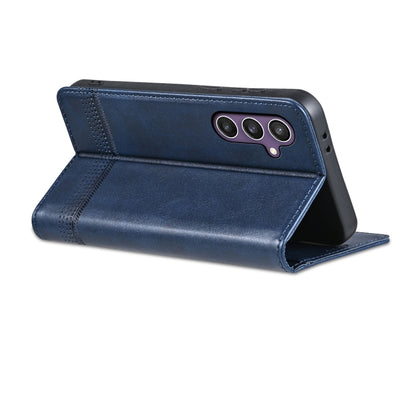 For Samsung Galaxy S24 FE 5G AZNS Magnetic Calf Texture Flip Leather Phone Case(Dark Blue) - Galaxy S24 FE 5G Cases by AZNS | Online Shopping South Africa | PMC Jewellery | Buy Now Pay Later Mobicred