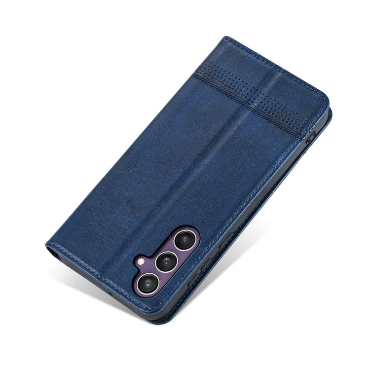 For Samsung Galaxy S24 FE 5G AZNS Magnetic Calf Texture Flip Leather Phone Case(Dark Blue) - Galaxy S24 FE 5G Cases by AZNS | Online Shopping South Africa | PMC Jewellery | Buy Now Pay Later Mobicred