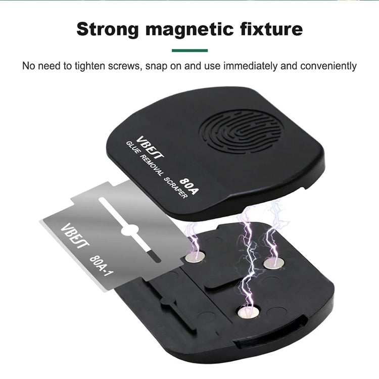 BEST VBST-80A 8 in 1 Stainless Steel Multipurpose Magnetic Double-sided Glue Removal Scraper Set - Dust Remove Tool by BEST | Online Shopping South Africa | PMC Jewellery | Buy Now Pay Later Mobicred
