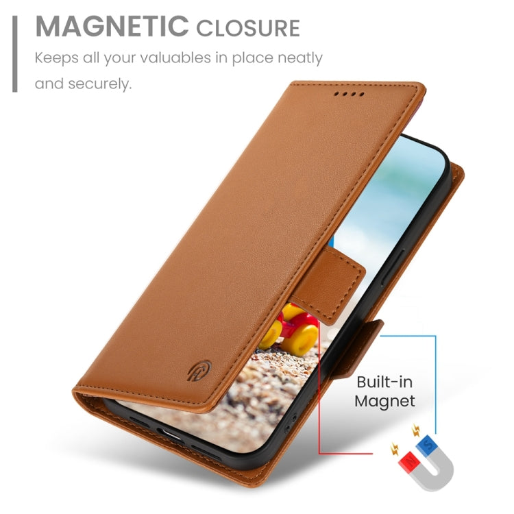 For Google Pixel 9 Pro Side Buckle Magnetic Frosted Leather Phone Case(Brown) - Google Cases by PMC Jewellery | Online Shopping South Africa | PMC Jewellery | Buy Now Pay Later Mobicred