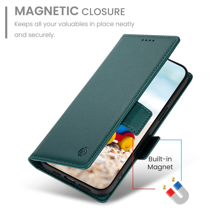 For Google Pixel 9 Side Buckle Magnetic Frosted Leather Phone Case(Dark Green) - Google Cases by PMC Jewellery | Online Shopping South Africa | PMC Jewellery | Buy Now Pay Later Mobicred