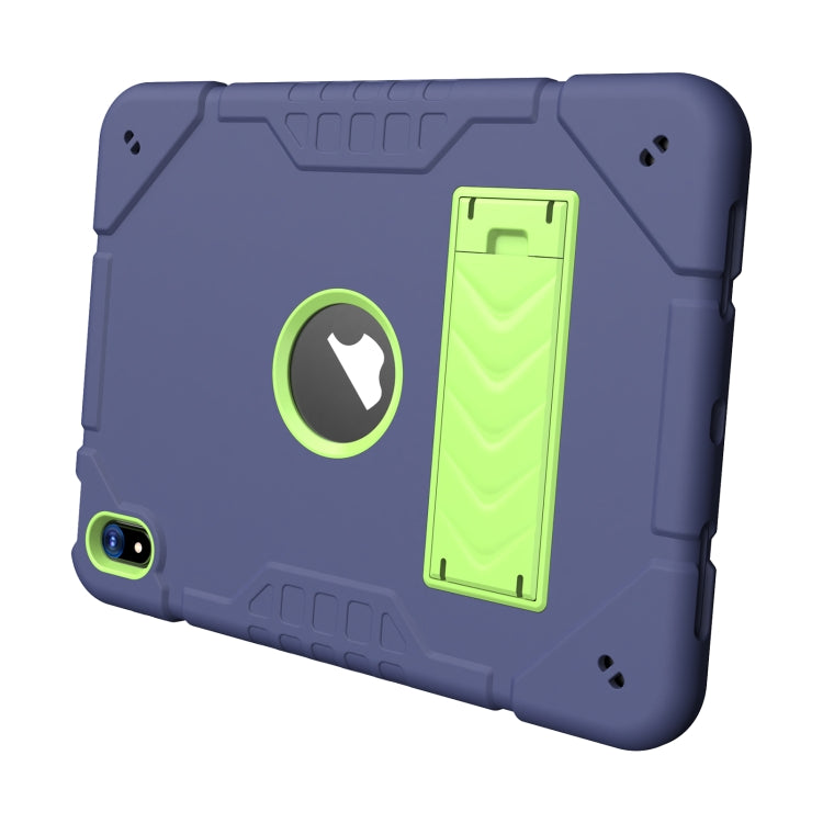 For iPad Air 11 2024 Armor Holder Silicone Hybrid PC Tablet Case(Navy Yellow Green) - iPad Air 11 2024 Cases by PMC Jewellery | Online Shopping South Africa | PMC Jewellery | Buy Now Pay Later Mobicred