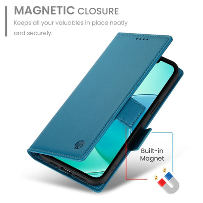 For iPhone SE 2024 Side Buckle Magnetic Frosted Leather Phone Case(Blue) - More iPhone Cases by PMC Jewellery | Online Shopping South Africa | PMC Jewellery | Buy Now Pay Later Mobicred