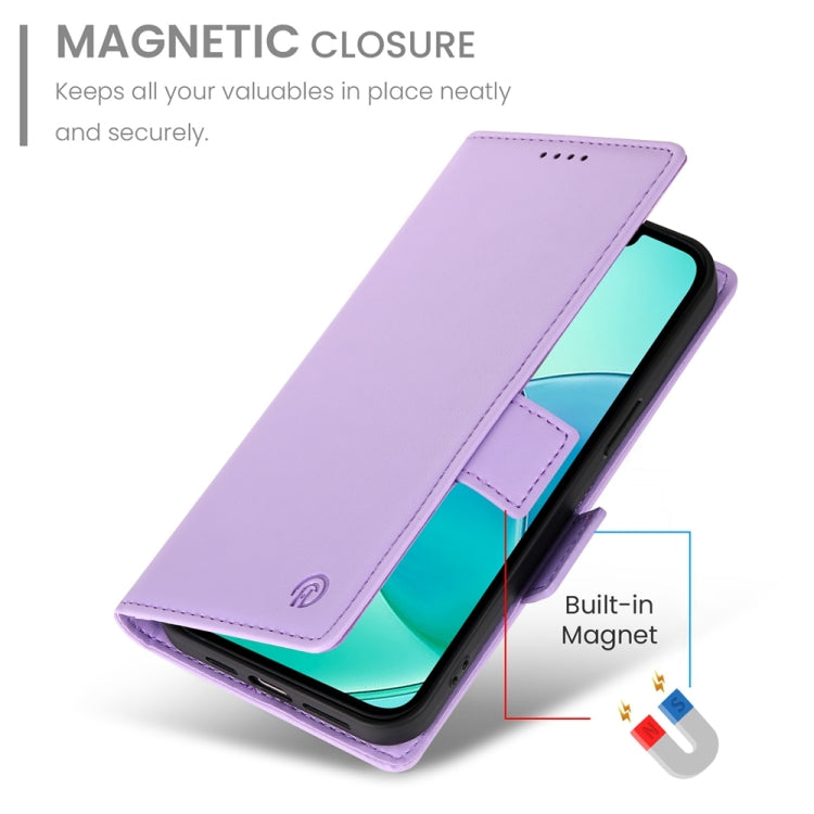 For iPhone SE 2024 Side Buckle Magnetic Frosted Leather Phone Case(Purple) - More iPhone Cases by PMC Jewellery | Online Shopping South Africa | PMC Jewellery | Buy Now Pay Later Mobicred