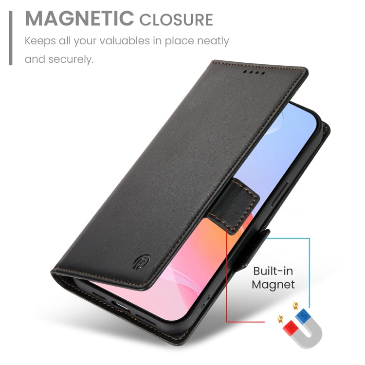 For iPhone 16 Pro Side Buckle Magnetic Frosted Leather Phone Case(Black) - iPhone 16 Pro Cases by PMC Jewellery | Online Shopping South Africa | PMC Jewellery | Buy Now Pay Later Mobicred