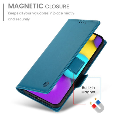 For iPhone 16 Side Buckle Magnetic Frosted Leather Phone Case(Blue) - iPhone 16 Cases by PMC Jewellery | Online Shopping South Africa | PMC Jewellery | Buy Now Pay Later Mobicred