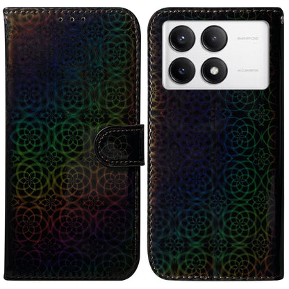 For Xiaomi Redmi K70 / K70 Pro Colorful Magnetic Buckle Leather Phone Case(Black) - K70 Cases by PMC Jewellery | Online Shopping South Africa | PMC Jewellery | Buy Now Pay Later Mobicred