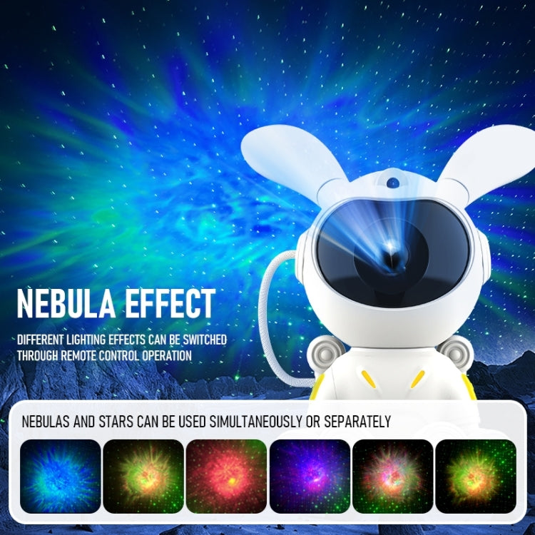 G002 Space Rabbit Starry Sky Projection Lamp Bluetooth Speaker 2 in 1 Laser Light(White) - free shipping - PMc TechLife - Order now!