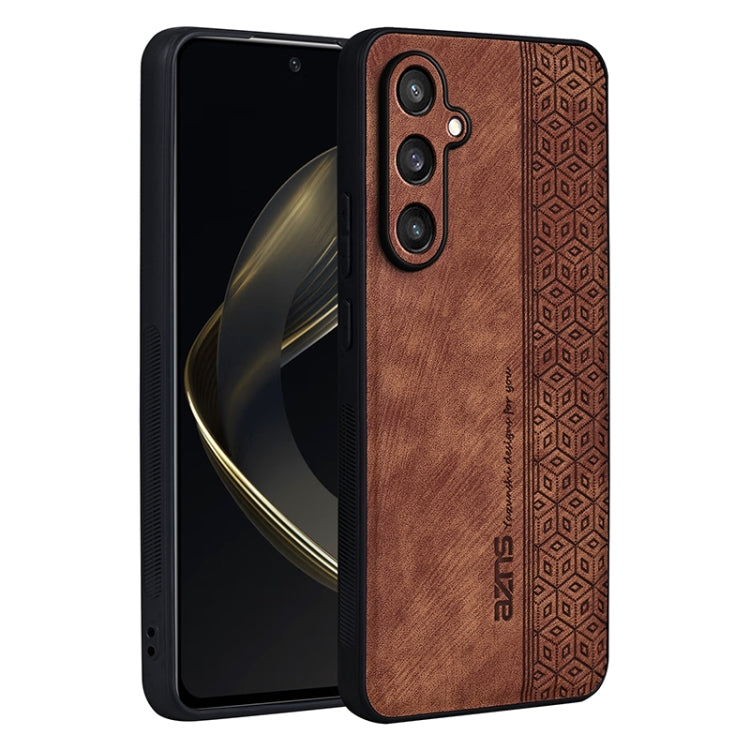 For Samsung Galaxy S24 FE 5G AZNS 3D Embossed Skin Feel Phone Case(Brown) - Galaxy S24 FE 5G Cases by AZNS | Online Shopping South Africa | PMC Jewellery | Buy Now Pay Later Mobicred