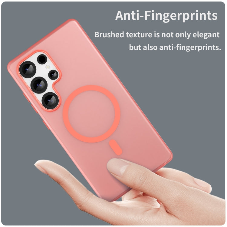 For Samsung Galaxy S25 Ultra MagSafe Frosted Translucent TPU + PC Full Coverage Phone Case(Red) - Galaxy S25 Ultra 5G Cases by PMC Jewellery | Online Shopping South Africa | PMC Jewellery | Buy Now Pay Later Mobicred