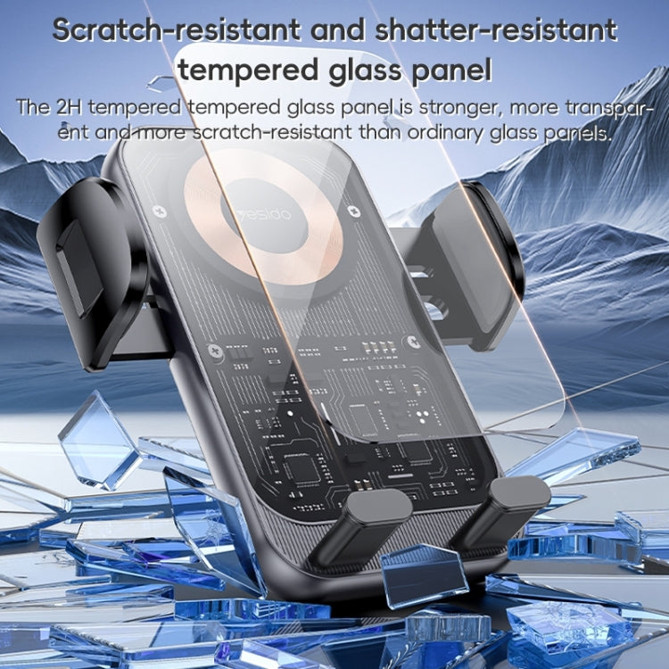 Yesido C307 15W Suction Cup Car Wireless Charging Holder(Black) - free shipping - PMC TechLife - Order now!