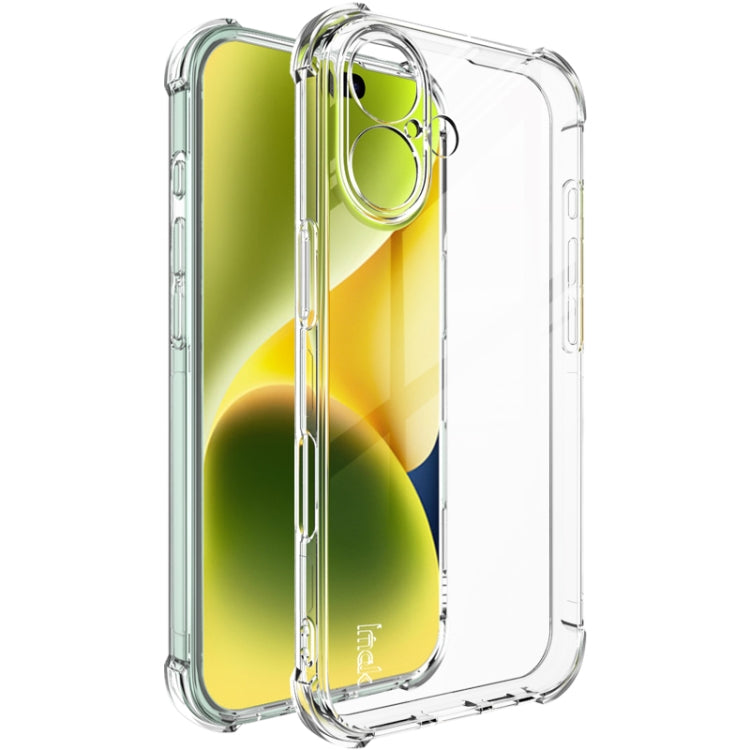 For iPhone 16 imak Shockproof Airbag TPU Phone Case(Transparent) - iPhone 16 Cases by imak | Online Shopping South Africa | PMC Jewellery | Buy Now Pay Later Mobicred