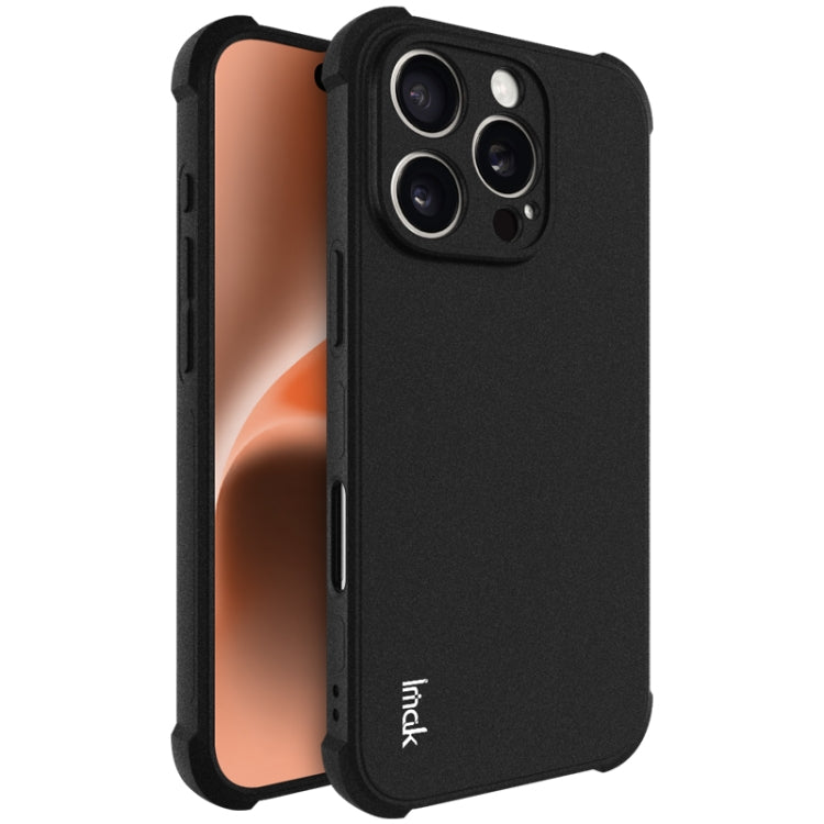 For iPhone 16 Pro imak Shockproof Airbag TPU Phone Case(Matte Black) - iPhone 16 Pro Cases by imak | Online Shopping South Africa | PMC Jewellery | Buy Now Pay Later Mobicred