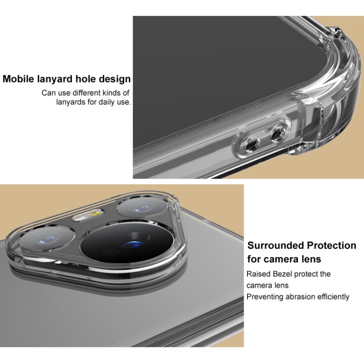 For iPhone 16 Pro Max imak Shockproof Airbag TPU Phone Case(Transparent) - free shipping - PMC TechLife - Order now!