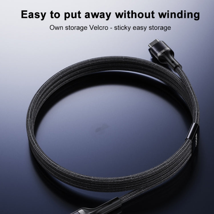 Yesido CA165C 60W USB + USB-C / Type-C to USB-C / Type-C 2 in 1 Fast Charging Data Cable, Length:1.2m(Black) - 2 in 1 Cable by Yesido | Online Shopping South Africa | PMC Jewellery | Buy Now Pay Later Mobicred