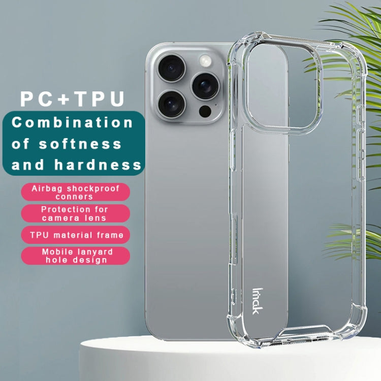 For iPhone 16 Pro Max IMAK Space Shield PC + TPU Airbag Shockproof Phone Case(Transparent) - iPhone 16 Pro Max Cases by imak | Online Shopping South Africa | PMC TechLife | Buy Now Pay Later Mobicred