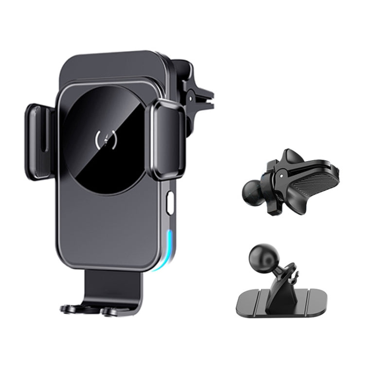 M7 Intelligent Sensing Fast Wireless Charging Car Holder(Black) - Wireless Charger Holders by PMC Jewellery | Online Shopping South Africa | PMC Jewellery | Buy Now Pay Later Mobicred