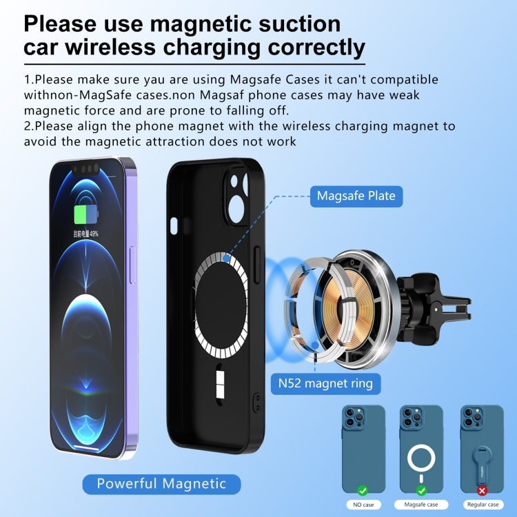 M68 15W Magnetic QI Standard Wireless Charging Car Holder(Dark Grey) - Wireless Charger Holders by PMC TechLife | Online Shopping South Africa | PMC TechLife | Buy Now Pay Later Mobicred