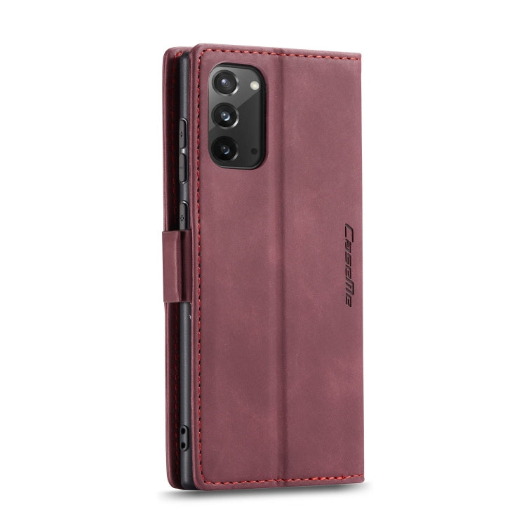 For Samsung Galaxy Note20 CaseMe Multifunctional Horizontal Flip Leather Case, with Card Slot & Holder & Wallet(Wine Red) - Galaxy Note20 Cases by CaseMe | Online Shopping South Africa | PMC Jewellery | Buy Now Pay Later Mobicred