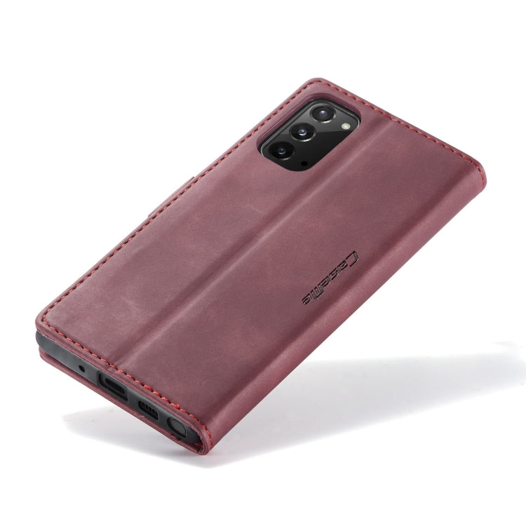 For Samsung Galaxy Note20 CaseMe Multifunctional Horizontal Flip Leather Case, with Card Slot & Holder & Wallet(Wine Red) - Galaxy Note20 Cases by CaseMe | Online Shopping South Africa | PMC Jewellery | Buy Now Pay Later Mobicred