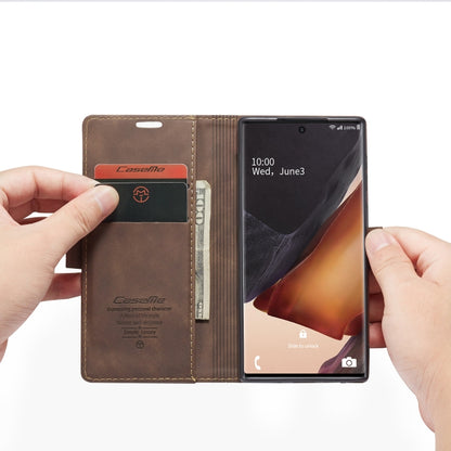 For Samsung Galaxy Note20 CaseMe Multifunctional Horizontal Flip Leather Case, with Card Slot & Holder & Wallet(Coffee) - Galaxy Note20 Cases by CaseMe | Online Shopping South Africa | PMC Jewellery