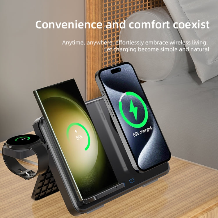 C30 15W 3 in 1 Magnetic Wireless Charger with Night Light(White) - Wireless Charger by PMC Jewellery | Online Shopping South Africa | PMC Jewellery | Buy Now Pay Later Mobicred