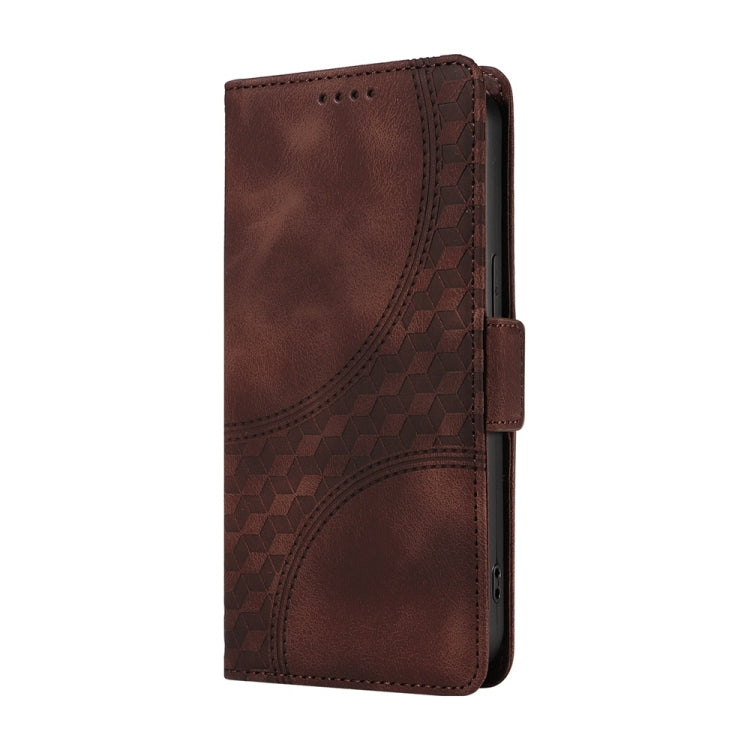 For Redmi K70 Ultra Embossed Rhombus Starry Leather Phone Case(Brown) - Xiaomi Cases by PMC Jewellery | Online Shopping South Africa | PMC Jewellery | Buy Now Pay Later Mobicred