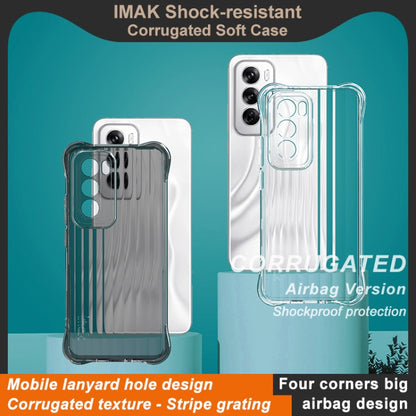 For OPPO Reno12 Global IMAK Corrugated Texture Airbag TPU Phone Case(Transparent) - Reno12 Cases by imak | Online Shopping South Africa | PMC Jewellery | Buy Now Pay Later Mobicred