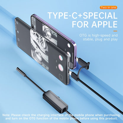 AN112 2 in 1 USB-C / Type-C + 8 Pin Interface 5.5mm HD Industry Endoscope, Length:1m Hard Tube -  by PMC Jewellery | Online Shopping South Africa | PMC Jewellery | Buy Now Pay Later Mobicred