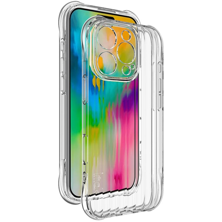 For iPhone 16 Pro IMAK Corrugated Texture Airbag TPU Phone Case(Transparent) - iPhone 16 Pro Cases by imak | Online Shopping South Africa | PMC Jewellery | Buy Now Pay Later Mobicred