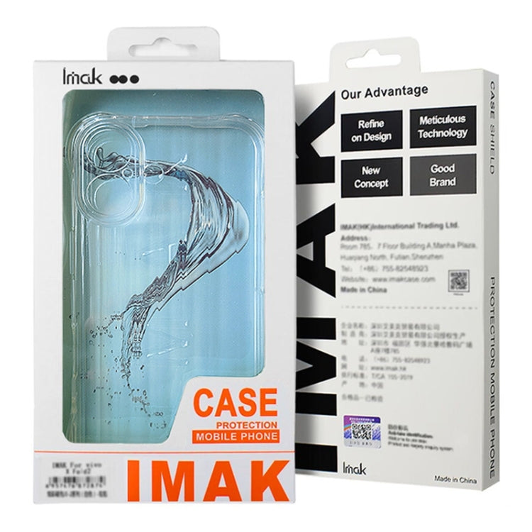 For iPhone 16 Pro Max IMAK Corrugated Texture Airbag TPU Phone Case(Transparent Black) - iPhone 16 Pro Max Cases by imak | Online Shopping South Africa | PMC Jewellery | Buy Now Pay Later Mobicred