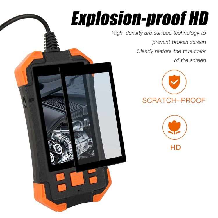 T20 4.3 inch IPS Screen 5.5mm Single Camera IP67 Waterproof Hard Cable Digital Endoscope, Length:3.5m(Black Orange) -  by PMC TechLife | Online Shopping South Africa | PMC TechLife | Buy Now Pay Later Mobicred