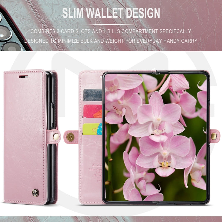 For Samsung Galaxy Z Fold6 5G CaseMe 003 Crazy Horse Texture Flip Leather Phone Case(Pink) - Galaxy Z Fold6 5G Cases by CaseMe | Online Shopping South Africa | PMC Jewellery | Buy Now Pay Later Mobicred