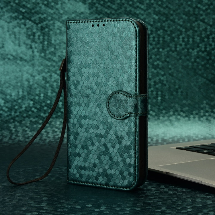 For Blackview Shark 8 Honeycomb Dot Texture Leather Phone Case(Green) - More Brand by PMC Jewellery | Online Shopping South Africa | PMC Jewellery | Buy Now Pay Later Mobicred