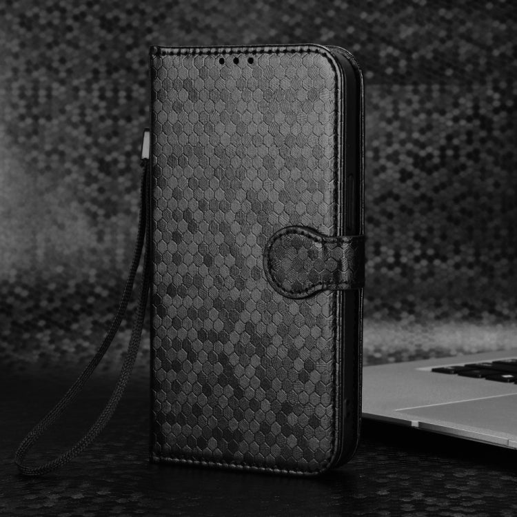 For Blackview Wave 6C Honeycomb Dot Texture Leather Phone Case(Black) - More Brand by PMC TechLife | Online Shopping South Africa | PMC TechLife | Buy Now Pay Later Mobicred