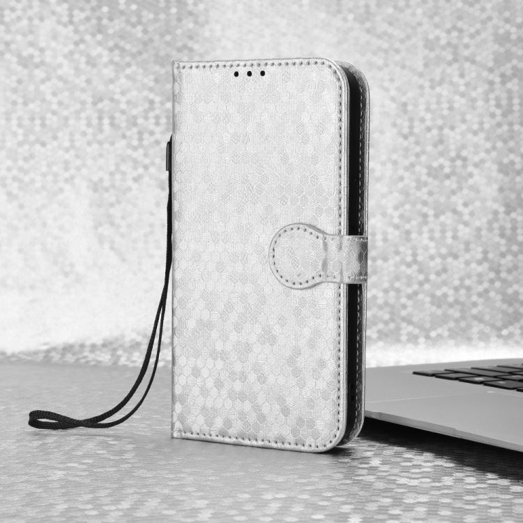 For Blackview Wave 6C Honeycomb Dot Texture Leather Phone Case(Silver) - More Brand by PMC Jewellery | Online Shopping South Africa | PMC Jewellery | Buy Now Pay Later Mobicred