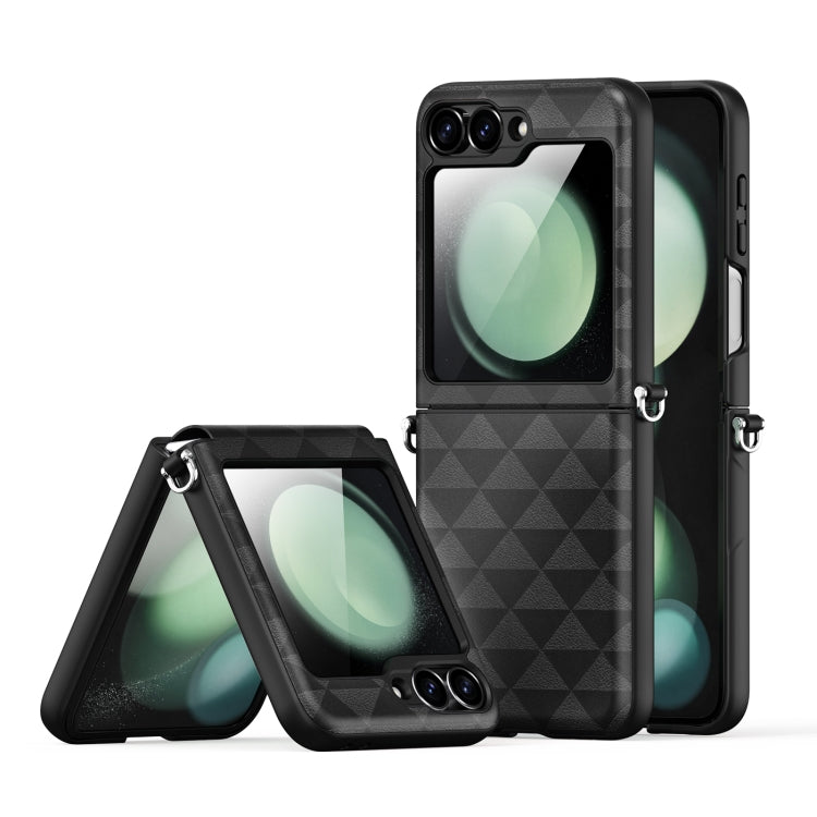 For Samsung Galaxy Z Flip6 5G DUX DUCIS Fitt Series TPU + PU Texture Full Cover Phone Case(Black) - Galaxy Z Flip6 5G Cases by DUX DUCIS | Online Shopping South Africa | PMC Jewellery | Buy Now Pay Later Mobicred