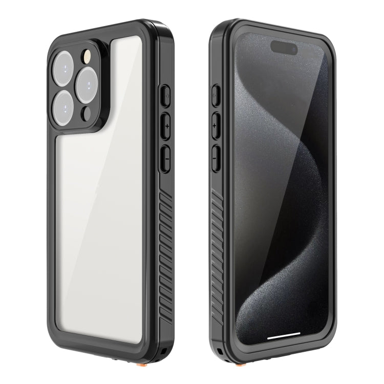 For iPhone 15 Pro RedPepper Shockproof IP68 Waterproof PC + TPU Protective Case(Black) - iPhone 15 Pro Cases by RedPepper | Online Shopping South Africa | PMC Jewellery | Buy Now Pay Later Mobicred