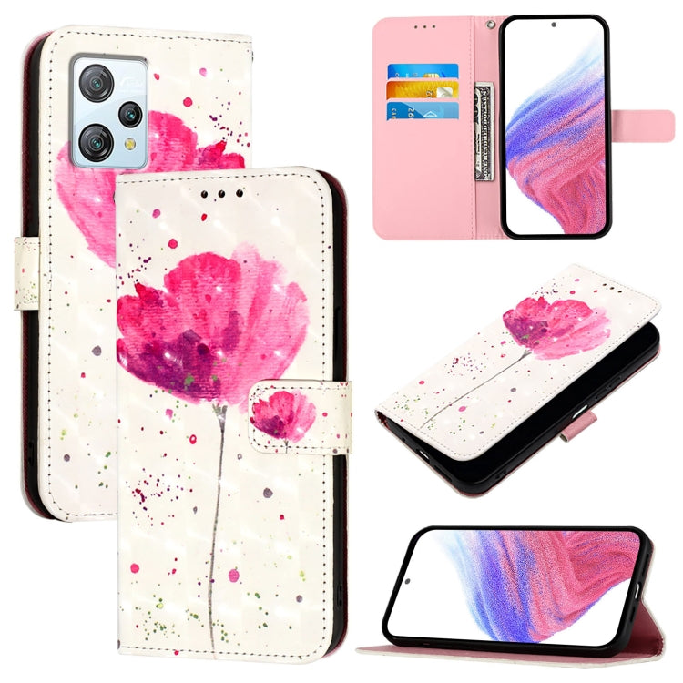 For Blackview A53 3D Painting Horizontal Flip Leather Phone Case(Flower) - More Brand by PMC Jewellery | Online Shopping South Africa | PMC Jewellery | Buy Now Pay Later Mobicred