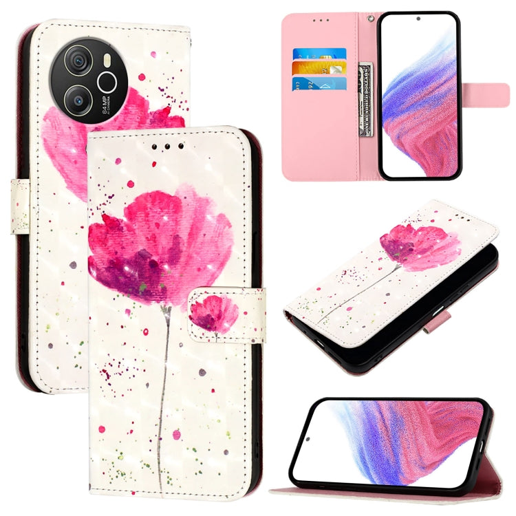 For Blackview Shark 8 3D Painting Horizontal Flip Leather Phone Case(Flower) - More Brand by PMC TechLife | Online Shopping South Africa | PMC TechLife | Buy Now Pay Later Mobicred